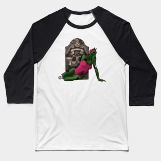 Zombie Pin Up Girl Baseball T-Shirt